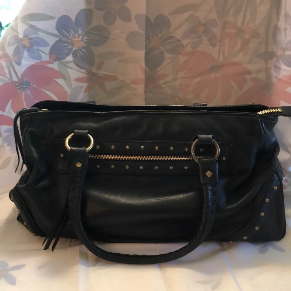 Michael Kors Womens Leather Studded Shoulder Handbag 17”x10”, 9” drop - Picture 1 of 14